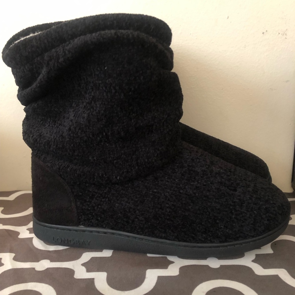 Longbay Women’s Chenile Knit Bootie Slippers Medium